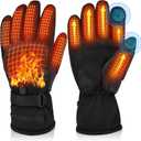Lightweight Heated Gloves with Ultra-Thin 5000mAh Battery & USB-C Charging - 8Hrs Warmth for Men/Women, Waterproof for Skiing, Hiking, Snowboarding, Shoveling, Hunting, Arthritis Relief (Large)