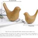 Notakia Wood Look Ceramic Birds Statues Home Decor Modern Style Decorative Ornaments for Living Room, Bedroom, Office Desktop, Pottery barn Decor