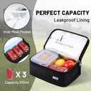 MIER Small Lunch Bag for Kids & Adults Compact Insulated Lunch Box Portable Thermal Mini Cooler for Work School Travel, Black