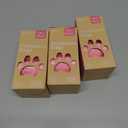 3 x Dog Poop Bags Rolls, 128 Count (8 Refills) - 60% Recycled Plastic Baby Powder Scented - Leak Proof, Extra Thick Waste Bag with Easy-Peel Sticker (Pink)
