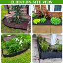 20Ft Black Garden Edging Border 6 Inch Tall Landscape Edging with 20Pcs 7.8in Height Garden Stakes Decorative Edging for Landscaping Flower Bed Edging Borders Lawn Edging