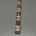 RUSPEPA Black History Month Wrapping Paper Roll, Mini Roll, 17 Inches x 16.4 Feet, Black, Green Red Yellow Geometry Pattern Design Gift Wrap Paper, Bright Colors for African BHM Festival Holiday Party