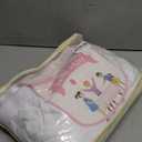 PARTISKY White Polyester Table Skirt for Rectangle Tables 17f, Wrinkle Resistant Pleated Ruffle Table Cloth for Birthday Party Banquet Wedding Baby Shower