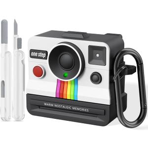 VISOOM Retro Case for AirPods Pro Case Cover Women,Cute Fashion Silicone Air iPods Pro 2 1 Gen Case with Cleanner Kit Compatible with Apple Airpods Pro 2nd 1st Generation Cases,White