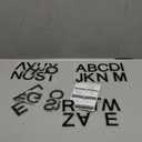 Locacrystal 34Pcs Rhinestone Letter Stickers Bling Glitter Alphabet A-Z Letters Self-Adhesive Crystal Rhinestones Word Sticker Iron on Letters for Clothing Art Crafts DIY Decors(Black+White,2.24")