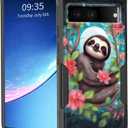 for Pixel 8a Case,Heavy Duty Dual Layer Hybrid Hard PC Soft Rubber Shockproof Protective Rugged Bumper Case for Google Pixel 8a 6.1 Inch 2024,Cute Sloth
