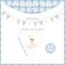 Hahafelt Goose Fabric Garland Banner One Silly Goose Birthday Decor Bow Geese Baby Shower Party Decorations for 1st Birthday Wedding Party(Plaid,Green, Blue and White)