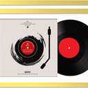 Vinyl Record Frame for the Wall Display Album Cover, Gold 16x24 Frame for any 12 Inch LP Record with Cover - 2 Packs/Gold