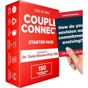 Life Sutra Couple Connect Starter Pack  150 Conversation & Activity Cards for Adults, Fun Relationship Game for Couples, Date Night, Wedding, Anniversary, Bridal Shower & Gift for Husband Wife