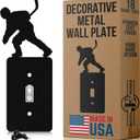 Innovative Fabricators, Inc. Hockey Single Light Switch Plate Cover (Black)