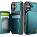 Vinich for iPhone 17 Wallet Case with Card Holder, RFID Blocking Credit Slots Kickstand Shockproof Phone Cover Fit for iPhone 17 6.3" Bluish Green