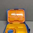 Kids Bento Lunch Box with Thermo: 8oz Insulated with Leak Proof Vacuum - 4 Compartment Hot Food Jar Insulated Lunch Bag - Two Temperature Zones - for Toddler Girls Boys School Trvael (Orange-yellow)