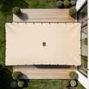 SIHAIAN Sun Shade Sail 9'x16' Waterproof Rectangle Double-Rope Shade Sail 500D Heavy Duty UV Block Sunshade Canopy for Backyards, Patios, Gardens, Outdoor Activities and Facility Beige