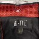 Mens Dress Shirt Long Sleeve Casual Button Down Shirt Wrinkle Free Formal Business Inner Collar Contrast Shirts (Medium, Black Red)