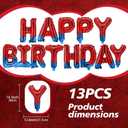 2 x Spider Theme Happy Birthday Banner Party Decorations Balloons Letters Signs Superhero Party birthday party Supplies for Boy