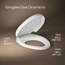 KOHLER K-5588-0 Purefresh Elongated Deodorizing Toilet Seat with Nightlight, Grip-Tight Bumpers, Quiet-Close Seat, Quick-Release Hinges, Quick-Attach Hardware, No Slam Toilet Seat, White