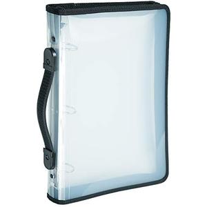 JAM PAPER Plastic Zipper 1.5 inch Binder - Clear 3 Ring Binder - 4 Pcs + 8 Pack Binder Divider Violet