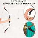 Silipull Wooden Bow and Arow Set 33 Inch Archery Set with Quiver Handmade