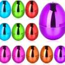 12 Pcs Fillable Easter Eggs 2.36 Inch Easter Eggs with Hinge Plastic Empty Eggs for Easter Egg Hunt Basket Stuffers Easter Theme Decorations (Colorful)