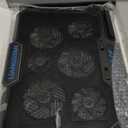 Laptop Cooling Pad, Laptop Cooler with 6 Quiet Fans RGB 7 Color Light for 15.6-17 Inch Laptop Cooling Fan Stand, Portable Slim USB Powered Gaming Laptop Cooling Pad, Switch Control Fan Speed(Black)