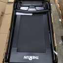 THERUN Home Treadmill with Incline Adjust, 3.0 HP Treadmill, Heart Rate Monitoring, Wider Running Belt (Light Red-Manual Incline)