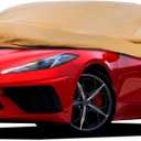Heavy Duty Outdoor Car Cover Custom Fit for Chevrolet Corvette, Windproof All Weather Waterproof Sun Rain UV Dust Snow Protection Outdoor Car Covers (brown)