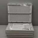 SNSLXH 5 Pack Stackable Closet Storage Basket, Multifunctional & Foldable Closet Organizer for Bathroom Kitchen Laundry Room Wardrobe Storage, Space-Saving Clothes Storage Drawer Organizer, White