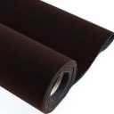 Self Adhesive Brown Velvet Flock Liner for Jewelry Drawer 17.7" x 117" Craft Fabric Peel and Stick, Soft Velvet Liner for Drawer DIY