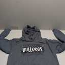 Bulldogs Mascot Distressed School Sports Fan Team Spirit Pullover Hoodie Small