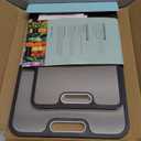 Titanium Cutting Board Double Sided Food Grade, Pure Titanium/PP for Kitchen, Cutting Board Easy to Clean[15.5*10.5+12*8.5] (Silver)