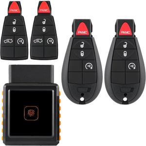 IYZ-C01C DIY Key Fob FOBIK Replacement kit for 2009 2010 2011 2012 Dodge Ram 1500 2500 3500 Journey Challenger Grand Caravan Jeep Grand Commander Keyless Entry Remote Key