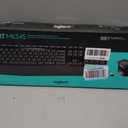 Logitech MK345 Wireless Keyboard and Mouse Combo with Palm Rest, 2.4 GHz USB Receiver, Compatible with PC, Laptop, Black