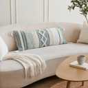 ZICOTO Decorative Boho Lumbar Pillow Cover 14x36  Beautiful Throw Pillow with Soft Texture for Bed, Couch Decor or as Body Cushion  A Stylish Addition to Your Bedroom