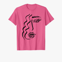 Abstract Line Art Drawing Sketch Portrait Face Eye Lips Hair T-Shirt Size L