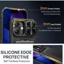 SSLOTSCASE for iPhone 17 Case with Card Holder & Kickstand & Slide Camera Lens Cover & Camera Stand & Wallet, Military-Grade Heavy Duty Hard Rugged Phone Case Cover for iPhone 17 6.3'' 5G 2025, Black