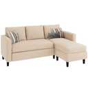 Walsunny 3-Seat L Shaped Small Sectional Couch Affordable Comfortable Sofa with Chaise