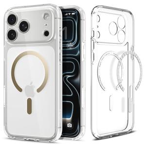 Spigen for iPhone 17 Pro Max Case, Ultra Hybrid MagFit [TPU Covered Camera Control] [Anti-Yellowing] [Compatible with Magsafe] - Clear Gold