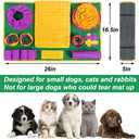 Vivifying Snuffle Mat for Dogs, Interactive Dog Puzzle Toys for Boredom and Mental Stimulation, Sniff Mat Helps Puppy and Cats Slow Eating and Keep Busy