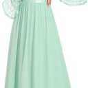 Wedtrend Women's Formal Dresses 2025 Wedding Guest Dress Bell Sleeve Bridesmaid Dresses Maxi Evening Dress XS