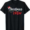 Christmas Crew Xmas Lights Family Matching Pajamas Holiday TShirt L