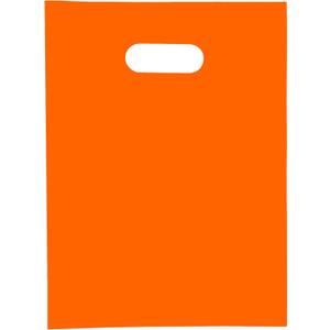 Merchandise Bags 100 Orange 9"x12" Size 1.5Mil Thick With Handles