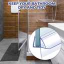 Frienda 2 Pcs Shower Door Bottom Seal 1/4" x 36'' Clear PVC Glass Door Sweep Shower Frameless Seal Strip for Replacement Stopping Leaks and Creating Water Barrier