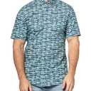 Eddie Bauer Men's Big & Tall Short Sleeve Baja Shirt Ocean Size 4x