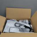 ZHOOGE Hairstylist Rolling Cart, Salon Trolley With Storage Platform and Hair Separator Stand, Coloring Tray With Dye Bowls and Tools, Black