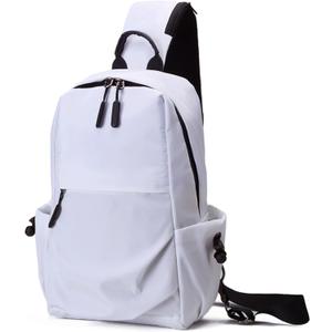 Seoky Rop Men Women Sling Bag Backpack Lightweight Water Resistant Shoulder Crossbody Bags for Travel (Small, White)