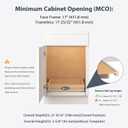 Pull Out Drawers for Kitchen Cabinets 17" W x 21" D Birch Wood