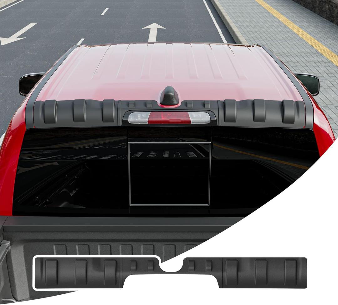 Rear Roof Protector Compatible with 2019-2025 Dodge RAM 1500 Truck Cab Roof Protector TPE Rear Spoiler Replacement for 2019-2025 Dodge RAM 1500 Accessories