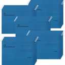 A4 Hanging File Folders, 25 Pcs Recycled Card File Folders for Filing Cabinet with Tabs and Card Inserts, Hanging Files Storage Folders for Office and School, Blue