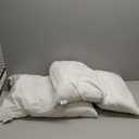 Gooeb Flat Ultra Thin Bed Pillows Standard Size Pillow Set of 2 Extra Soft Down Alternative for Stomach Side Back Sleeper White 20x26inches