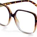 miyya Blue Light Blocking Glasses for Women, Blue Light Glasses for Women Oversized Fashion Glasses (*Half Leopard)